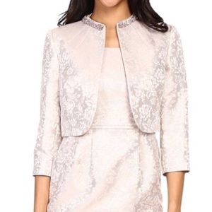 TAHARI ASL Jacquard Kristy B Jacket in Light Mauve